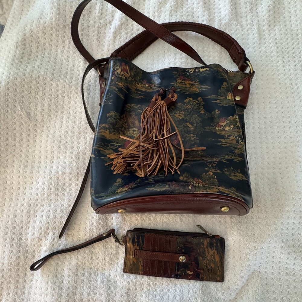 Patricia Nash Kent Countryside Bucket Bag & Wallet